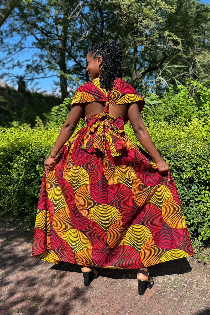African Print Infinity Multiway Maxi Dress