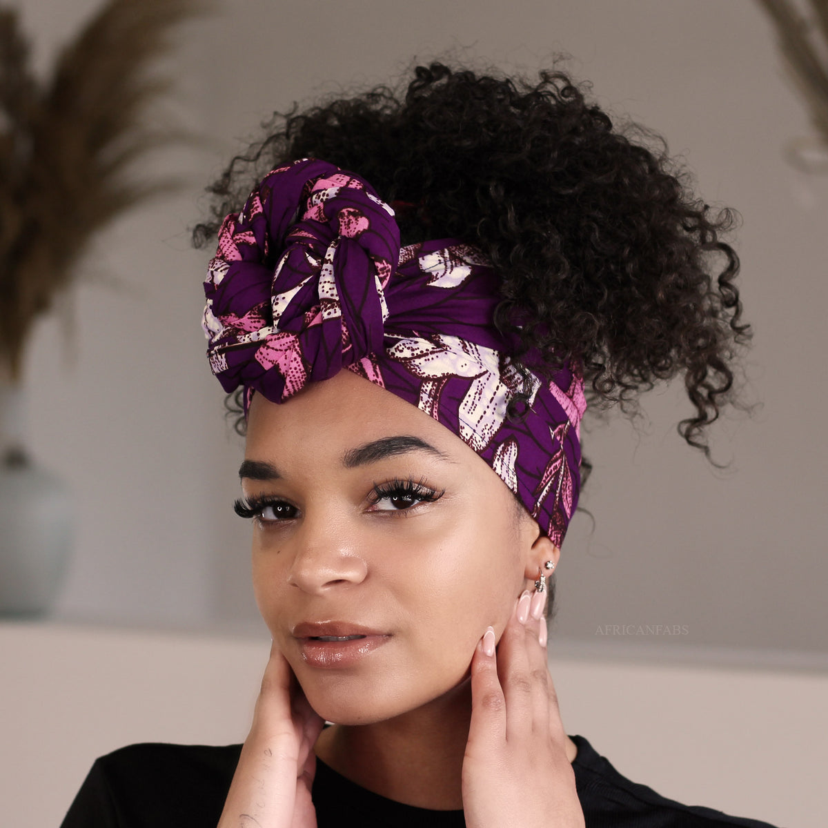 Fuchsia Satin Gele Headwrap with Floral Accent

GEL8 0326 Auto Gele Ready to Wear, Wine Dupion Raw Silk Ruffles Style  main image 2