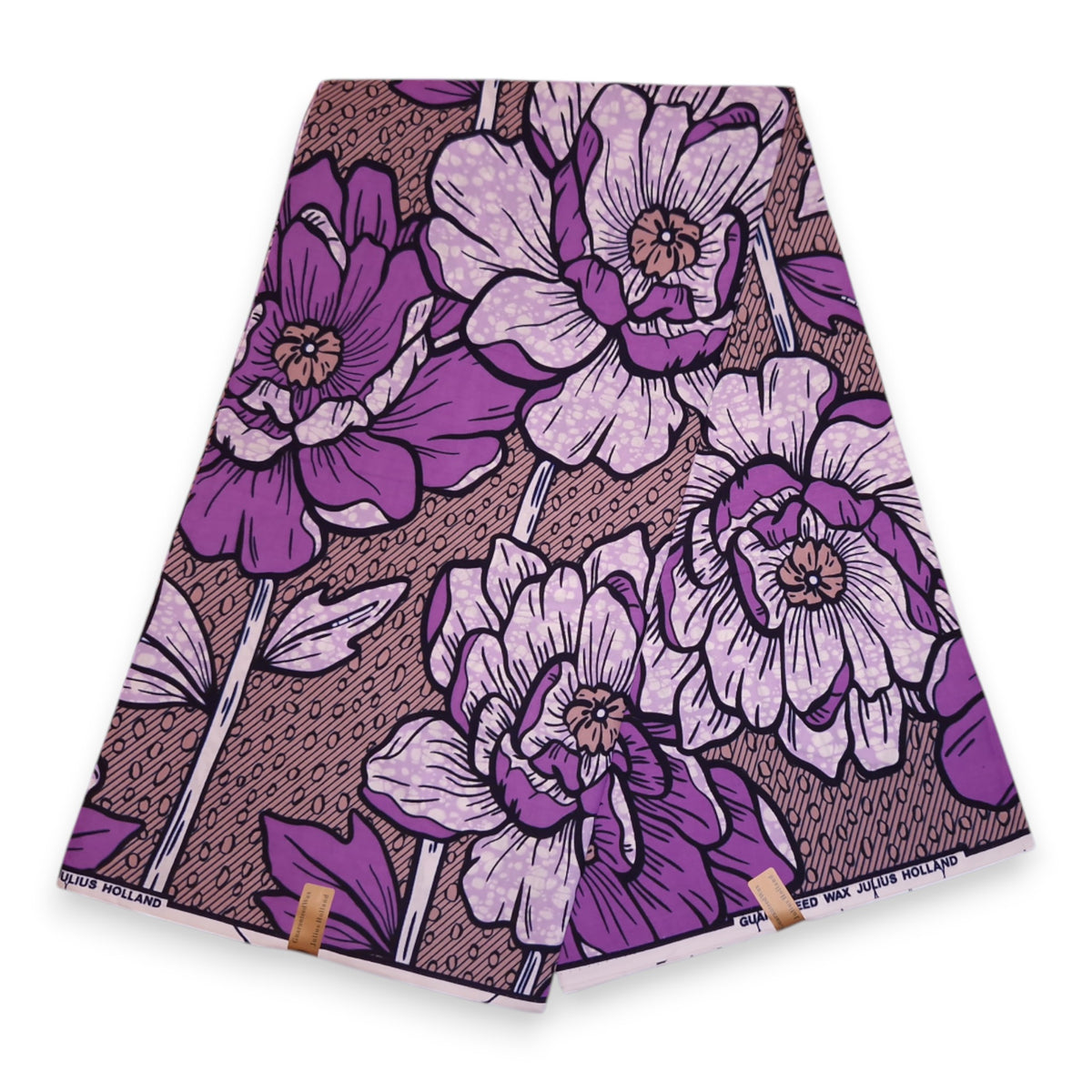 African Wax print fabric - Purple Flowers – AfricanFabs