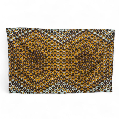 Sarong / pareo - Cotton Beachwear wrap skirt / baby carrier wrap - Brown Hexagon