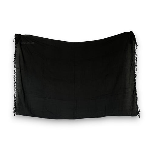 Sarong / pareo - Beachwear wrap skirt - Black