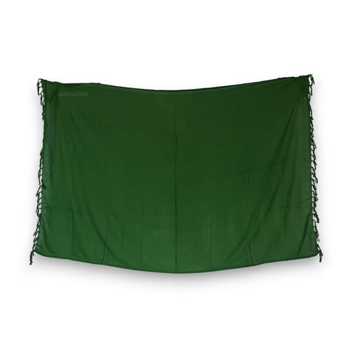 Sarong / pareo - Beachwear wrap skirt - Green