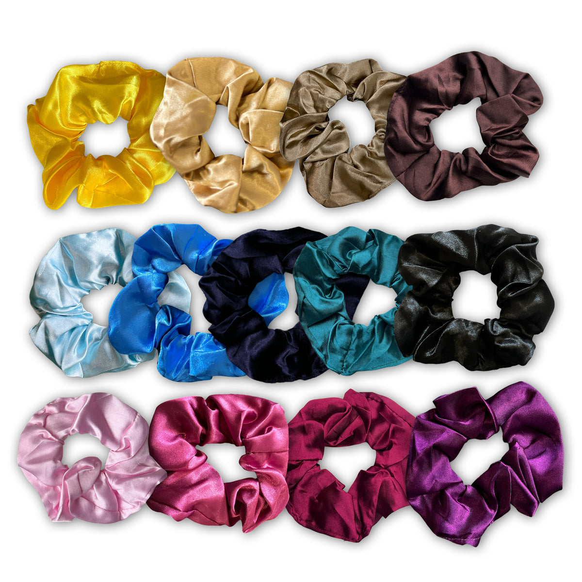Scrunchie Satin - Adults Hair Accessory - 13 Scrunchies - Discount