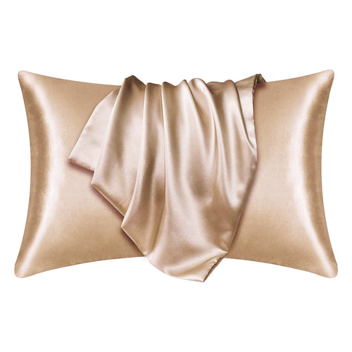 SATIN SET - Protect your hair & skin - Khaki Satin Hair Bonnet + 2 x Satin Pillowcase