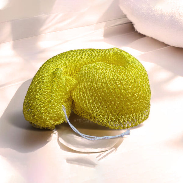 African net sponge / African exfoliating net / Sapo sponge - Yellow