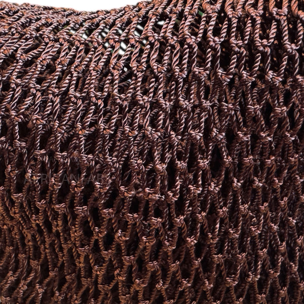 African net sponge / African exfoliating net / Sapo sponge - Brown