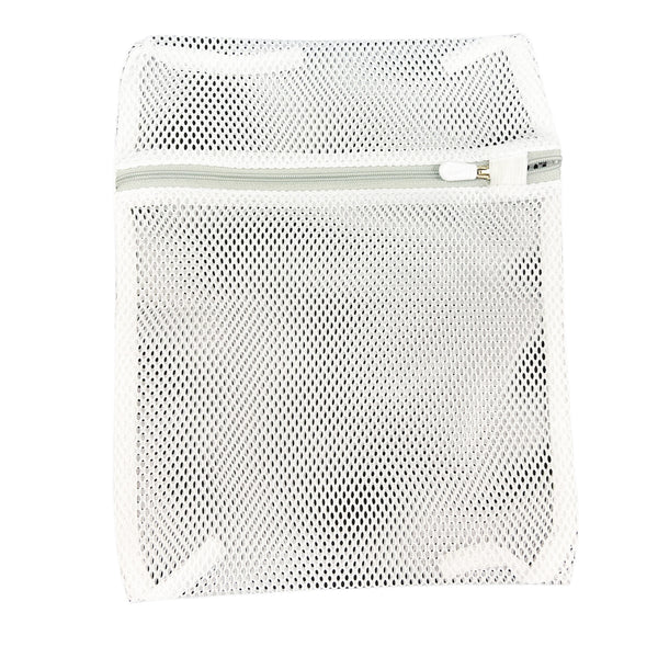 Laundry net / Laundry bag white with zipper (protects satin in the washing machine)