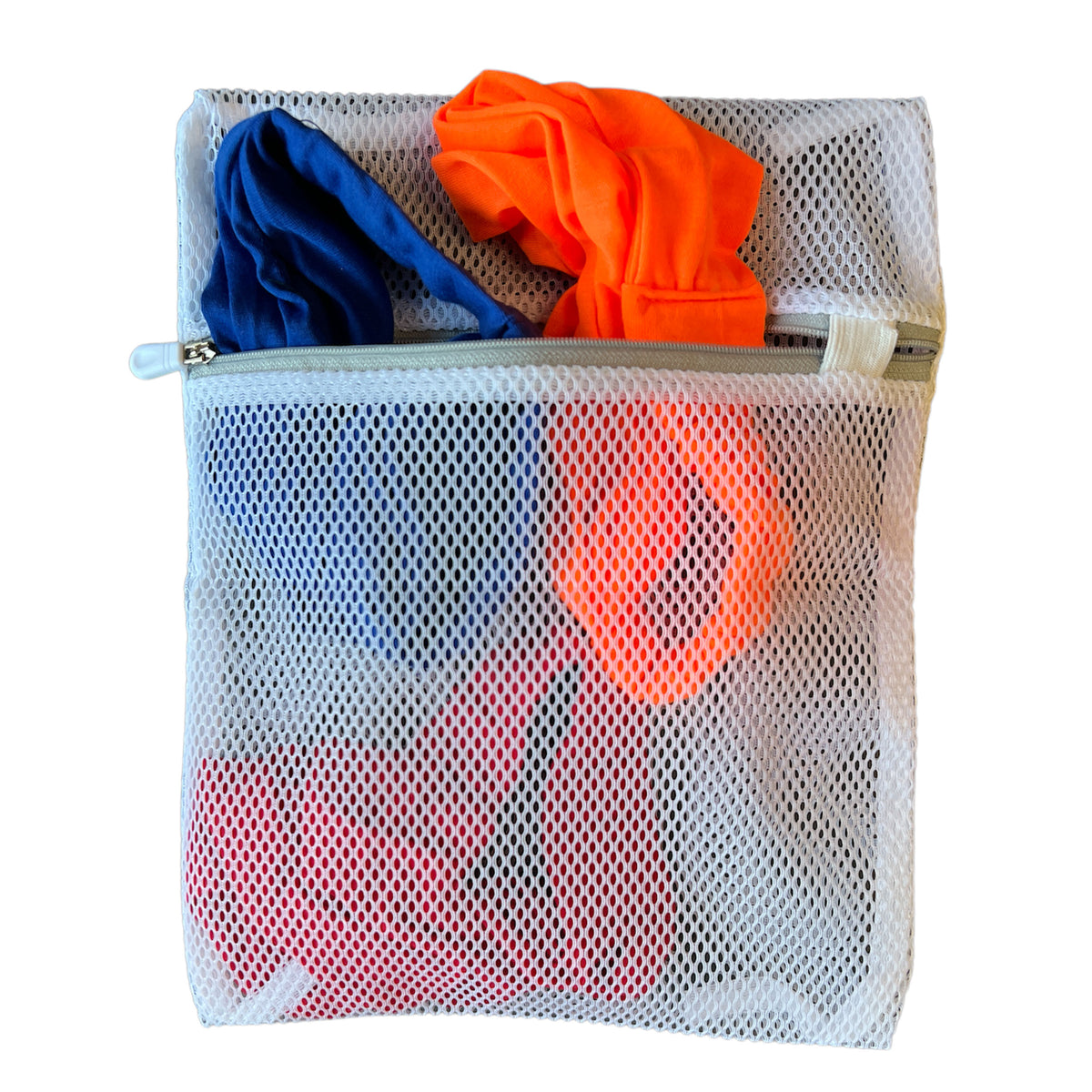 Laundry net / Laundry bag white with zipper (protects satin in the