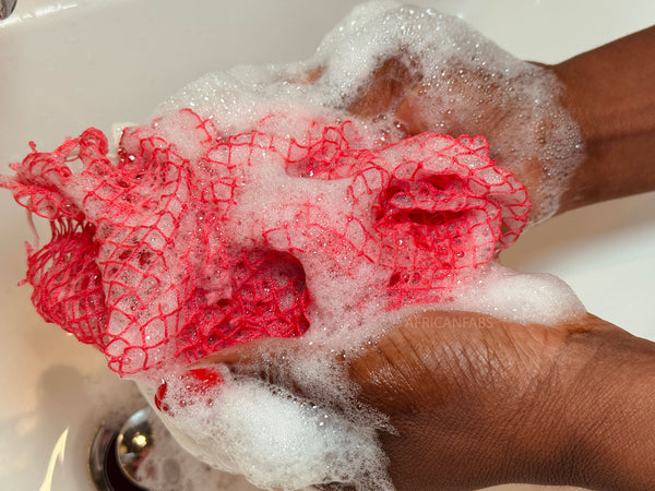 African net sponge / African exfoliating net / Sapo sponge - Brown