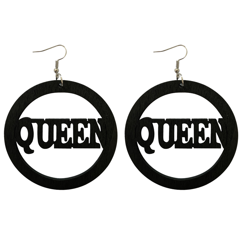 African earrings wooden earrings QUEEN AfricanFabs