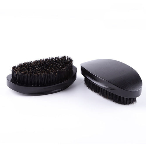 Wave Brush - Soft-Medium 360 Waves Curved wave brush for hairstyle durag cap - Black - Unisex