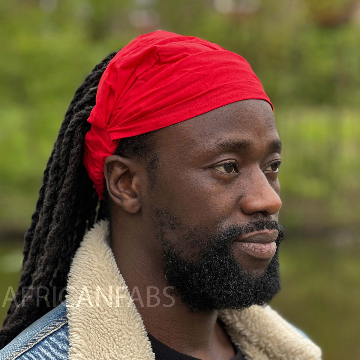 Velvet Durag / Du-rag / Do-rag / Bandana - Unisex - Dark Red – AfricanFabs