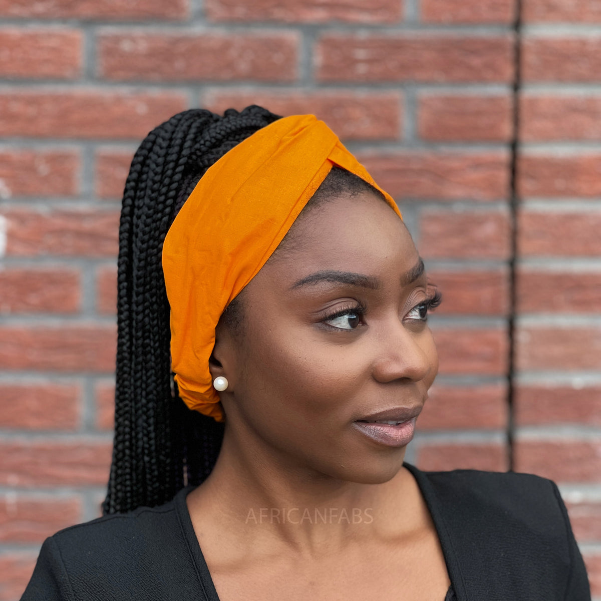 CAMILLA *Dragon Mother* bright orange silk boho twist headband Hair Accessories – Makk Fashions main image 2