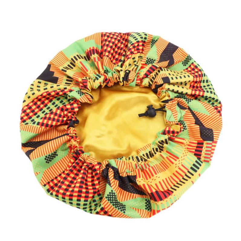 Red Satin Hair Bonnet with edge ( Reversable Satin Night sleep cap ) –  AfricanFabs