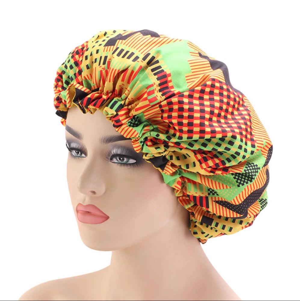 New African Children Sleep Cap Hair Cover Bonnet Nuit Satin