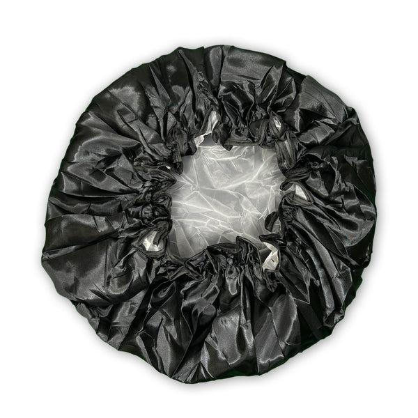 XXL Extra Large Shower cap for braids / dreadlocks / rasta / dreads bathing cap for bath - Black