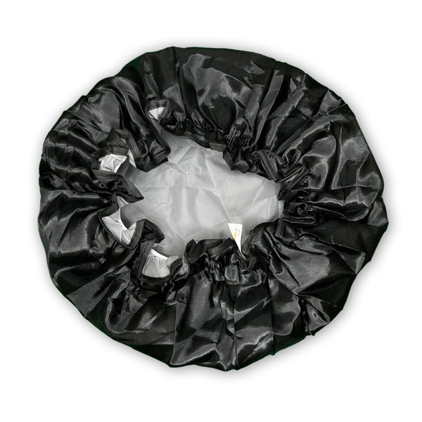 LARGE Shower cap for full hair / curls - Black