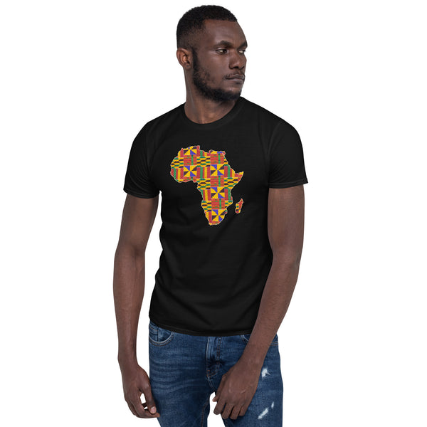 T-shirt Unisex - African continent in kente print D001 (Multiple colors)