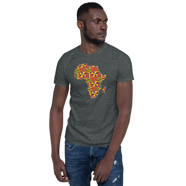 T-shirt Unisex - African continent in kente print D001 (Multiple colors)