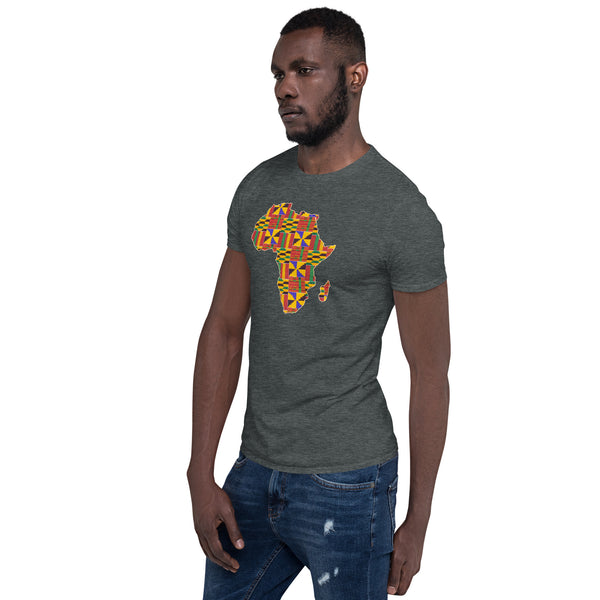 T-shirt Unisex - African continent in kente print D001 (Multiple colors)