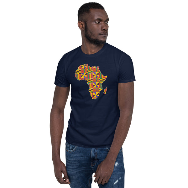 T-shirt Unisex - African continent in kente print D001 (Multiple colors)