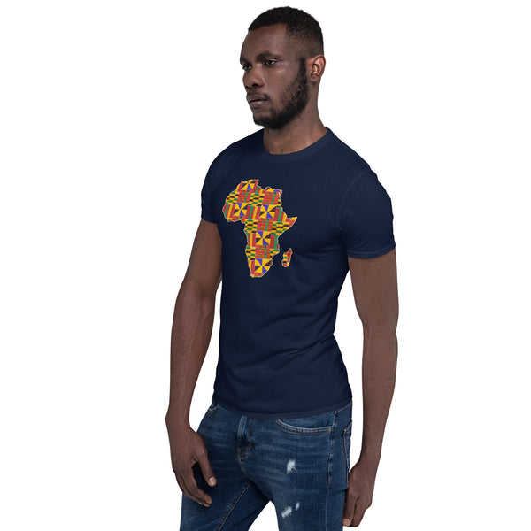 T-shirt Unisex - African continent in kente print D001 (Multiple colors)