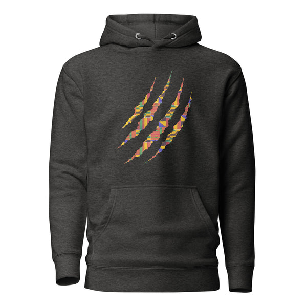 Hoodie - Unisex - Claw in Kente print D022 (Hoodie in multiple colors)