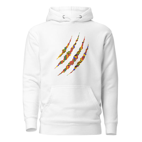 Hoodie - Unisex - Claw in Kente print D022 (Hoodie in multiple colors)
