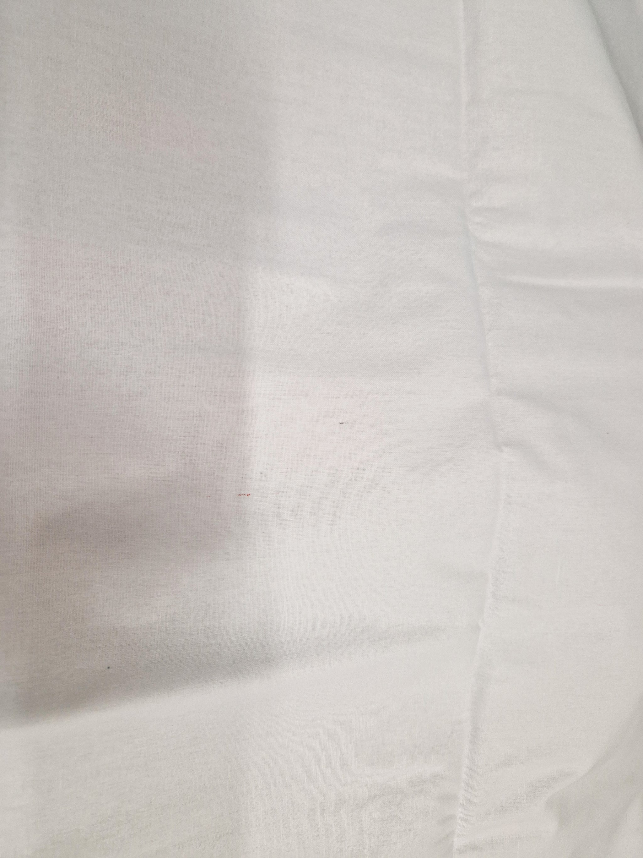 White Plain Fabric - White solid color