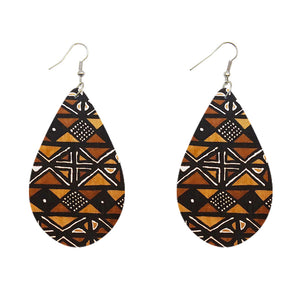 Brown mud - African inspired earrings