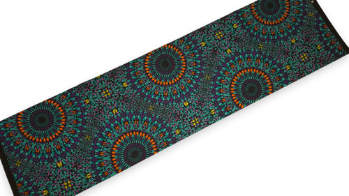 African Wax print fabric - Turquoise Purple Ocean Eye - 100% cotton