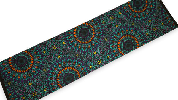 African Wax print fabric - Turquoise Purple Ocean Eye - 100% cotton
