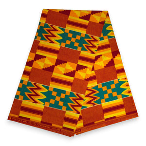 VLISCO Hollandais Wax print fabric - RED UMBRELLA – AfricanFabs