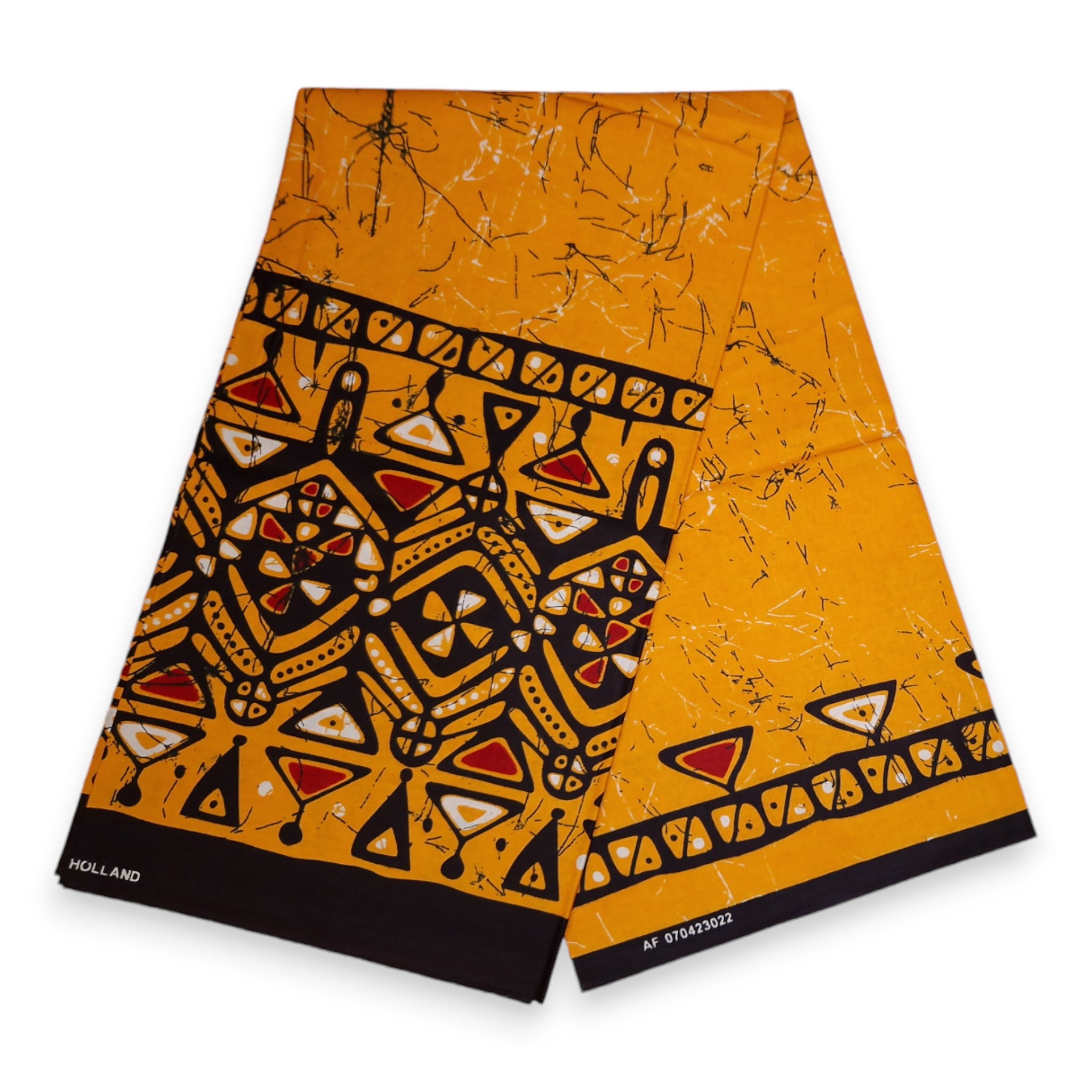 African print fabric - Yellow-Orange Kampala - 100% cotton