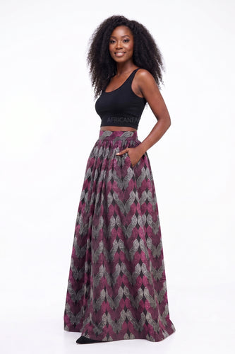 African Wax print fabric - Pink Wave Pattern - 100% cotton
