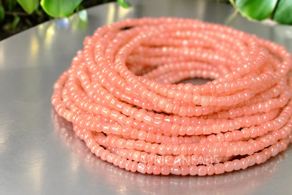 Waist Beads / African Waist Chain - OSASERE - Peach (elastic)