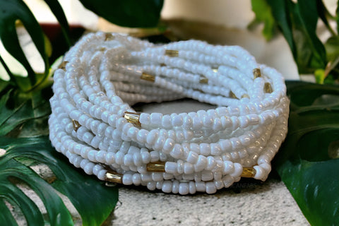 14k Gold Waist Beads, Flower African Waist Beads