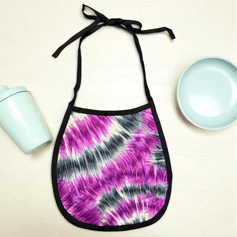 African Print Baby Bib - Purple Tie Dye (Unisex)