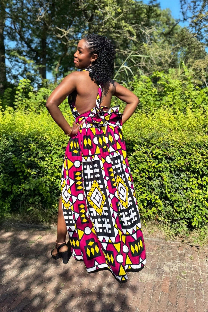 African Print Infinity Multiway Maxi Dress