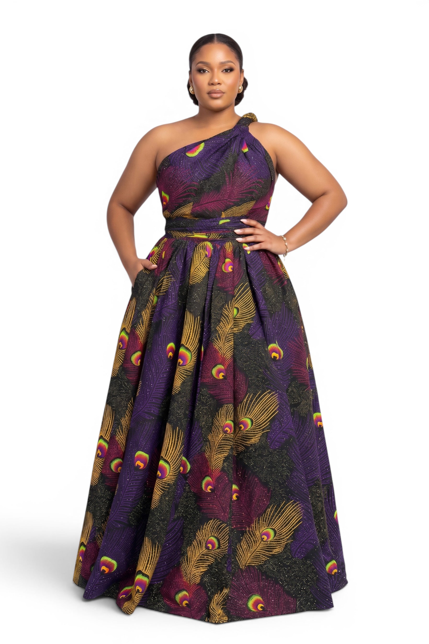 African Print Infinity Multiway Maxi Dress - Adjustable Slit