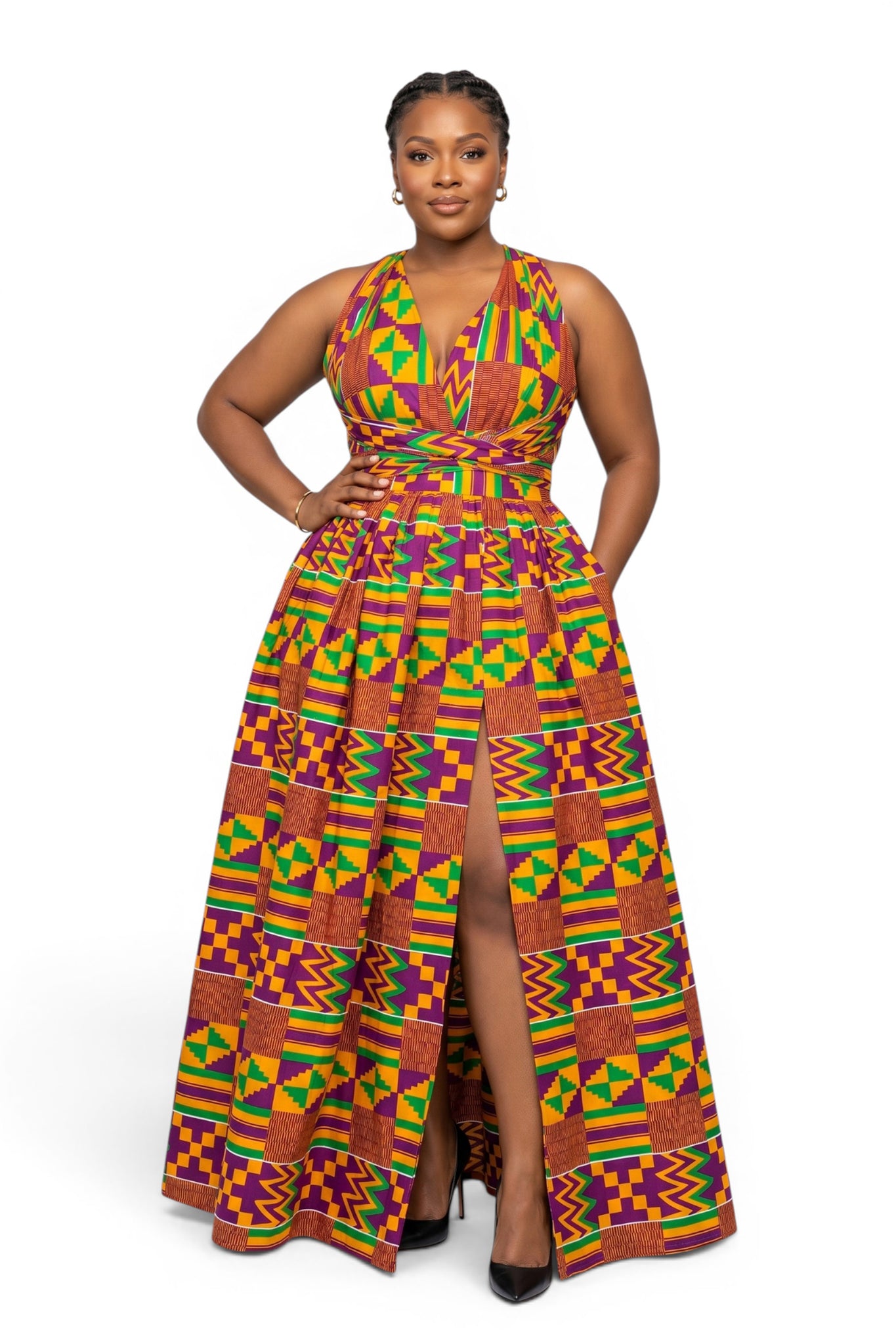 purple kente dress Purple kente gown