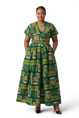 green dashiki dress Green Dashiki Shirt / Dashiki Dress - African print top - Unisex