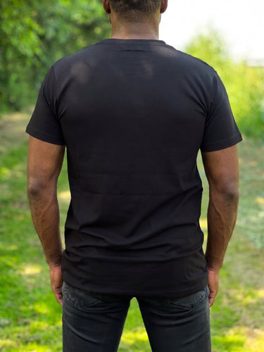 T-shirt with African print details -  Brown Bogolan Mosaic band
