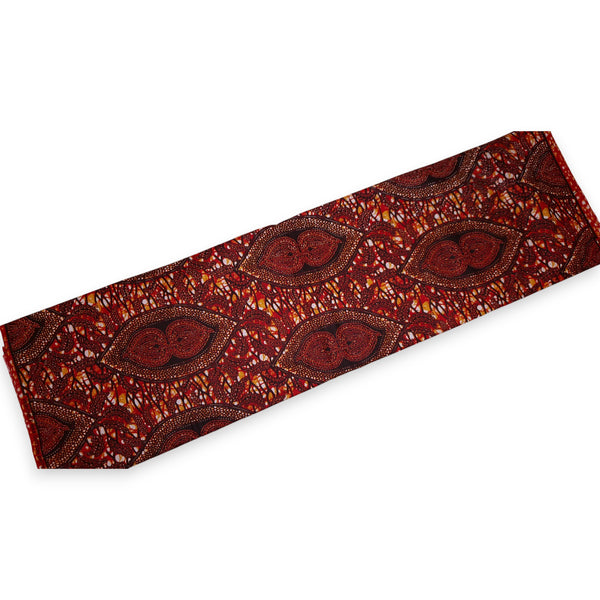 African print fabric - Brown Bronze Hidden-Leaf-Relic - 100% cotton