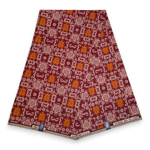African print fabric - Red Samakaka / Samacaca (Angola) - 100