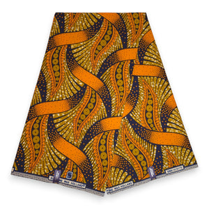 African print fabric - Orange Tie dye - Polycotton – AfricanFabs