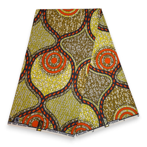 African print fabric - Red & Blue Flowers - 100% cotton – AfricanFabs