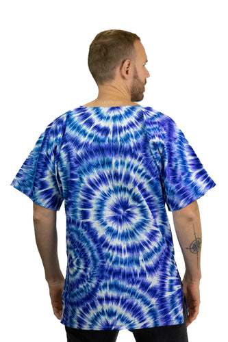 Blue Tie Dye Dashiki Shirt / Dashiki Dress - African print top