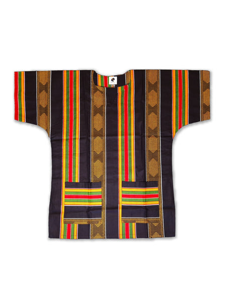 Black Pan Africa Dashiki Shirt / Dashiki Dress - African print top - Unisex