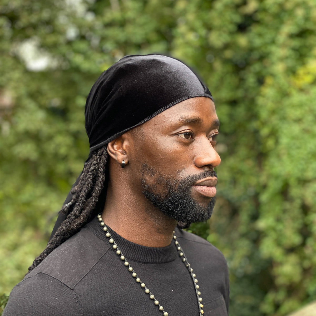 Velvet Durag / Du-rag / Do-rag / Bandana - Unisex - Black – AfricanFabs